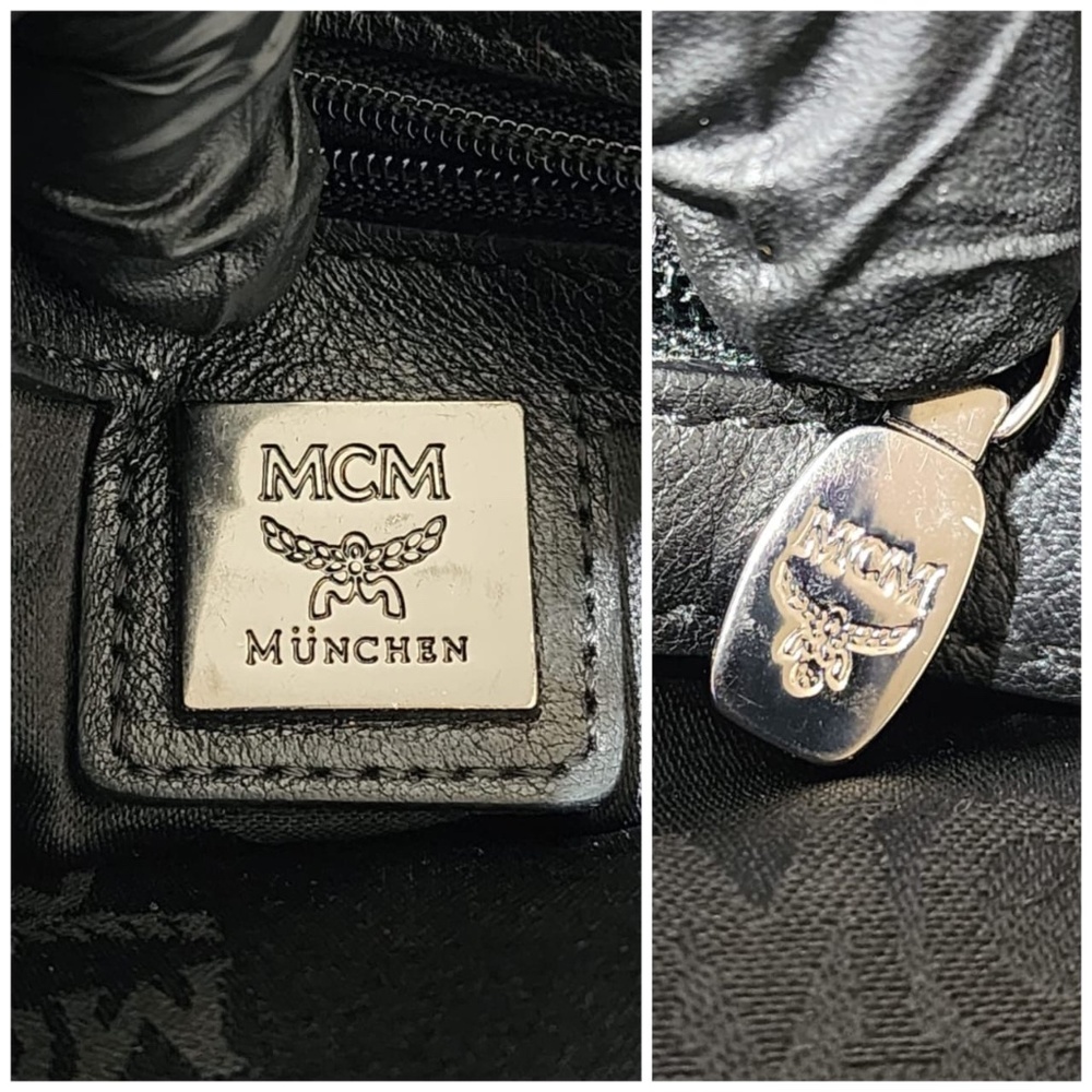 Authentic Mcm Visetos Medium Sprinkle Stud Stark … - image 5